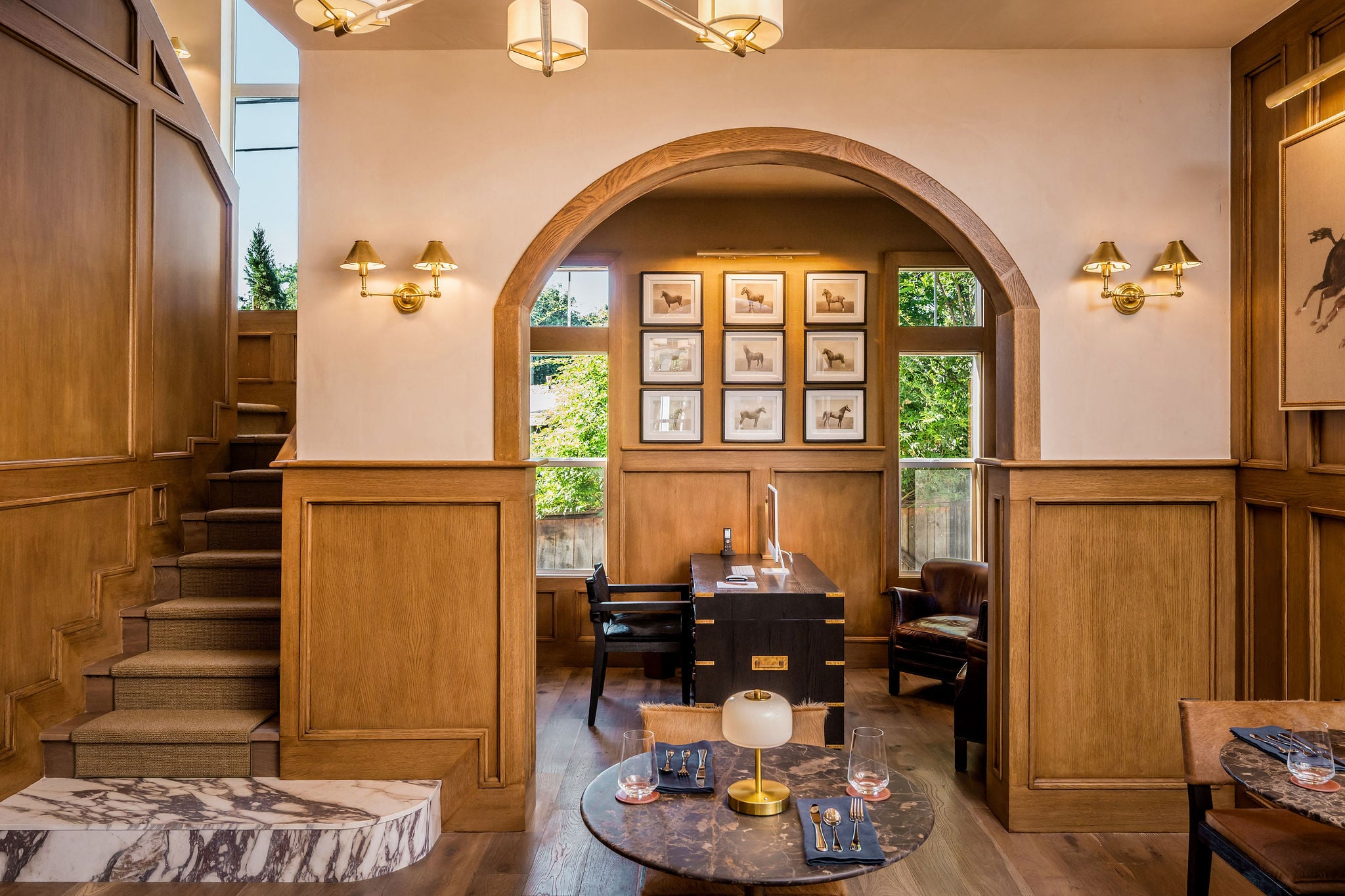 The hotel lobby lounge at The Polo House