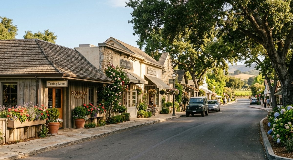 Los Olivos wine country village